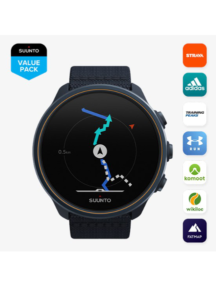 SUUNTO 9 BARO GRANITE BLUE TITANIUM sportinis laikrodis